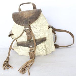 Freebird By Steven Brett Backpack Bag Purse Free Bird Snake Skin Scales Leather
